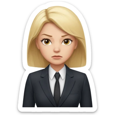 aggressive female boss in suit sticker
