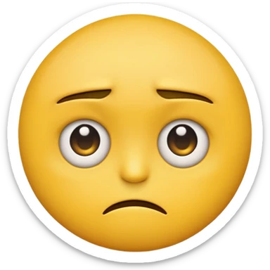 Traditional emoji with annoyed sides sticker