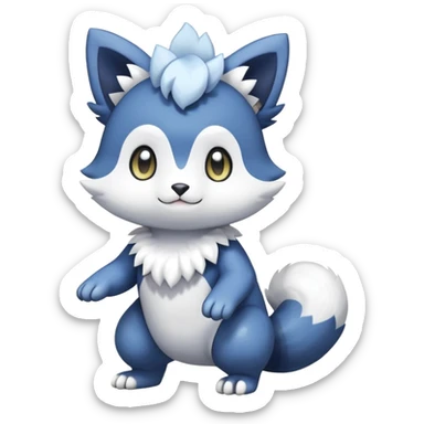 Shiny Espurr-Furret-Meowstic-Oshawott-Hybrid (Full body) sticker