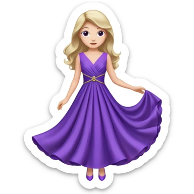 fancy purple dress sticker