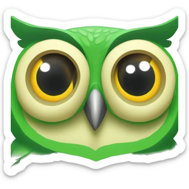 green owl duolingo sticker