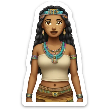pretty 20-aged mayan girl,hates outfits sticker