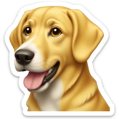 Yellow dog sticker