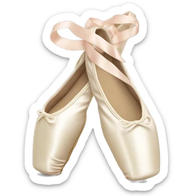 Ballet ivory pointe shoes  sticker