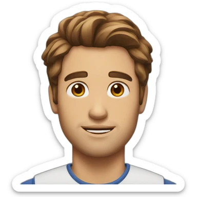 Handsome 30 year old man with brown hair sticker