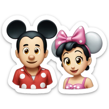 Mickey y minnie sticker