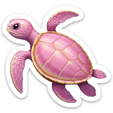 light pink sea turtle sticker