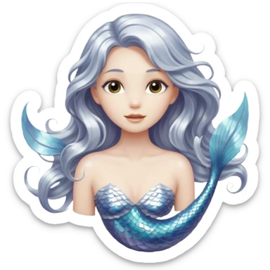 Lunar mermaid with more details sticker