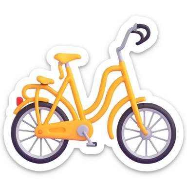 A 3D emoji of a bicycle sticker