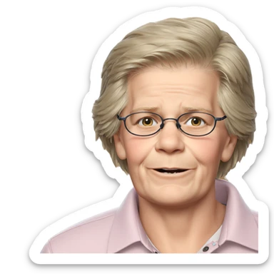smiling boy in glasses sticker