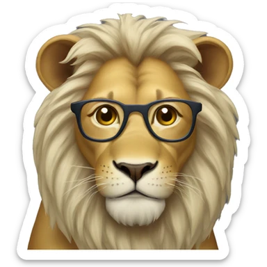 lion with spectacle and pip sticker