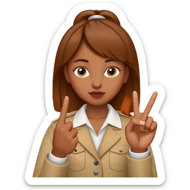 menina a fazer 🖕🏽 sticker