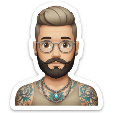 necklace hipster sticker