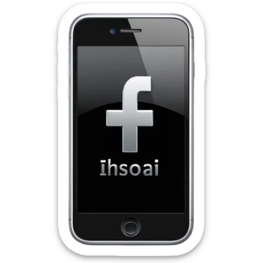 smartphone with AI and a hashtag symbol sticker