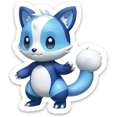 Shiny Meowstic-Oshawott-Hybrid (Full body) sticker