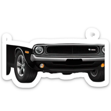 Black Dodge challenger 1969 sticker