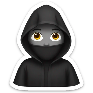 person with no face wearing blsck robe sticker