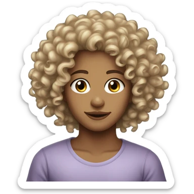Beautiful light skin curly head girlfriend 19  sticker