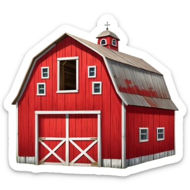 red barn sticker