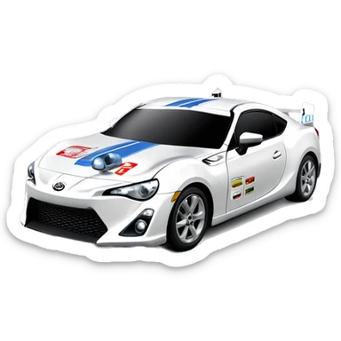 Radio Controlled Captain Rex themed 2013 Toyota 86 shaped like a Formula One race car with exposed turbine wheels  sticker