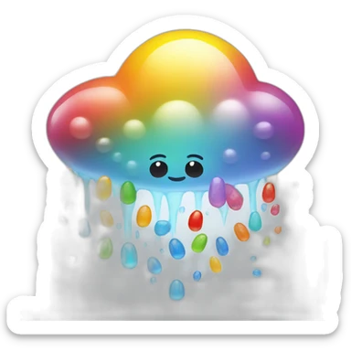Jelly bean rain cloud sticker