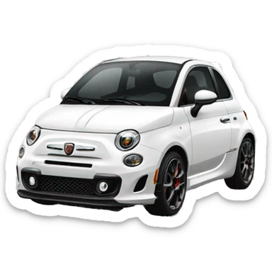white abarth sticker