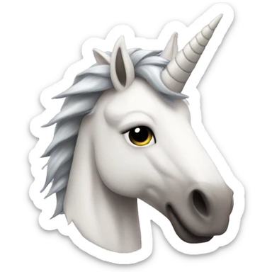Viking unicorn white mowhawk sticker
