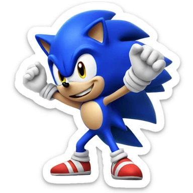Blue Sonic the hedgehog  sticker
