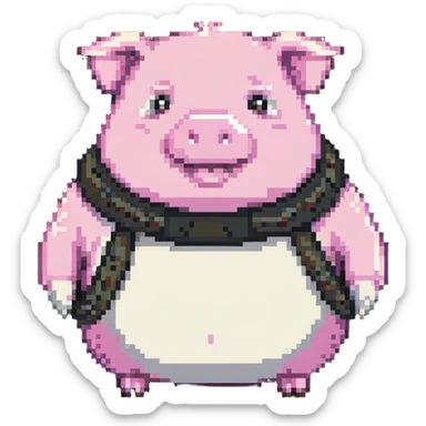 super chubby pig sticker