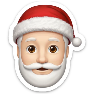 man with santa cap no beard  sticker