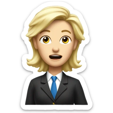 Blond politician bloviating  sticker