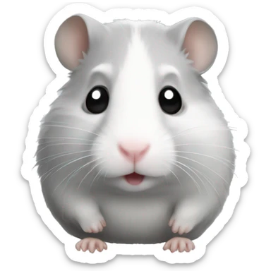 Hamster grey  sticker