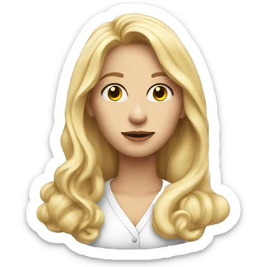 beautiful-woman-psychologist-long-blond-hair-hand-on-the-chin-thinking sticker