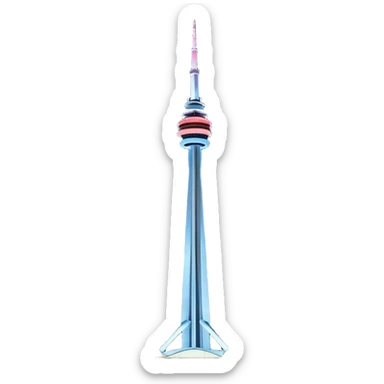 canada cn tower toronto night sticker