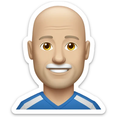 Bald Caucasian man playing cornhole sticker