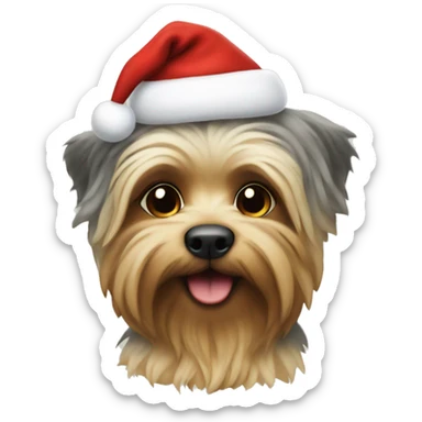 Yorkshire in christmas clothing sticker