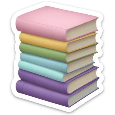 a pastel set of books sticker