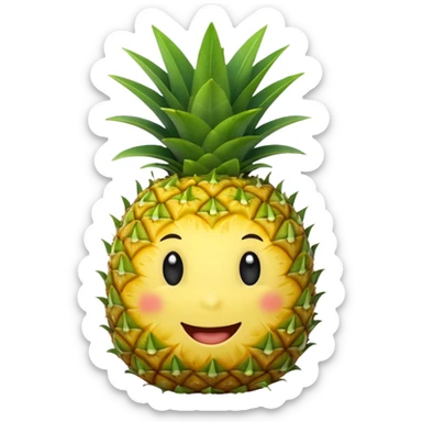 Do a very happy pinapple emoji sticker