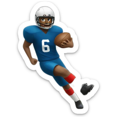 A guy playing football From the field scoring a goal sticker