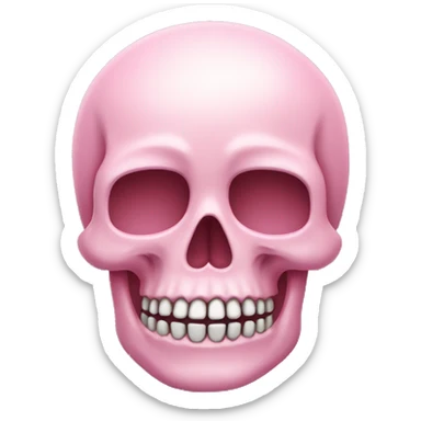 light pink skull sticker
