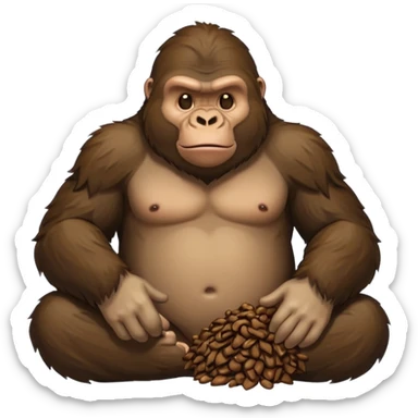 🦍 +💩 sticker 2d like phone emoji  sticker
