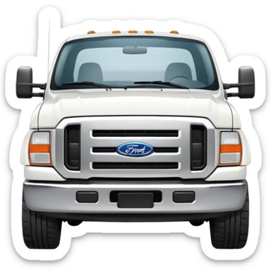White Ford Truck sticker
