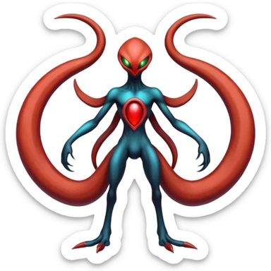 Deoxys-Yveltal-Darkrai-Fakémon-hybrid-creature (full body)  sticker