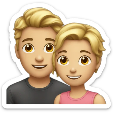 A young gay with girlfriend  sticker