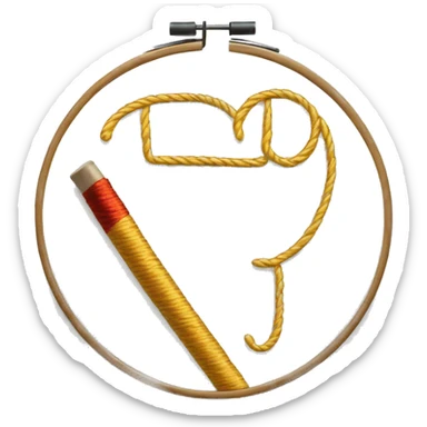 Embroidery hoop sticker