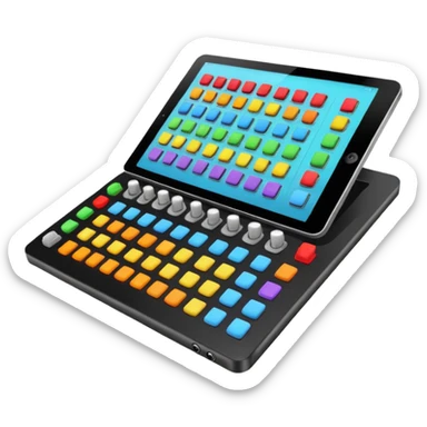 Techno/EDM musique tablette de mixage color sticker