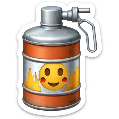 generate a realistic oil canister sticker