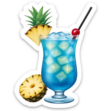 Blue Hawaii cocktail sticker