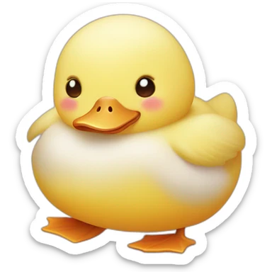 Cute little chubby Duck sticker