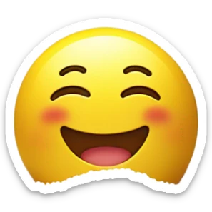 Happy emoji with a pile of salt sticker